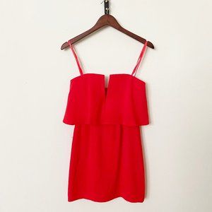 BCBGMAXAZRIA Kate Strapless Overlay Dress